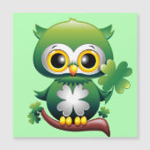 Baby Uil Schattige St Patrick Cartoon (Voorkant)