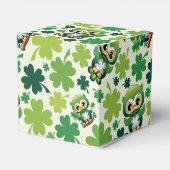 Baby Uil Schattige St Patrick Cartoon Bedankdoosjes (Achterkant)