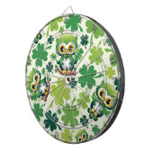 Baby Uil Schattige St. Patrick Cartoon Dartbord (Voorkant Rechts)