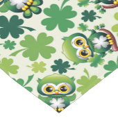 Baby Uil Schattige St. Patrick Cartoon Korte Tafelloper (Hoek)