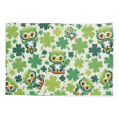 Baby Uil Schattige St Patrick Cartoon Kussensloop (Achterkant)