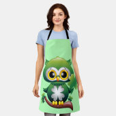 Baby Uil Schattige St. Patrick Cartoon Schort (Gedragen)