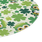 Baby Uil Schattige St Patrick Cartoon Snijplank (Hoek)