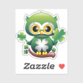 Baby Uil Schattige St Patrick Cartoon Sticker (Vel)