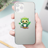 Baby Uil Schattige St Patrick Cartoon Sticker (Telefoon)