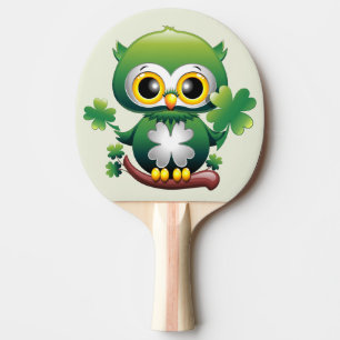 Baby Uil Schattige St Patrick Cartoon Tafeltennisbatje