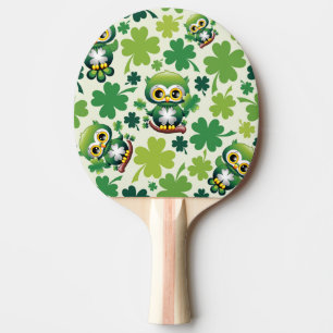 Baby Uil Schattige St. Patrick Cartoon Tafeltennisbatje