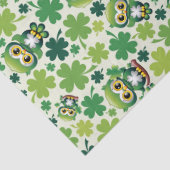 Baby Uil Schattige St Patrick Cartoon Tissuepapier (Detail)