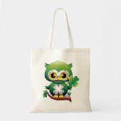 Baby-uil St. Patrick Paddy-cartoon Tote Bag (Voorkant)