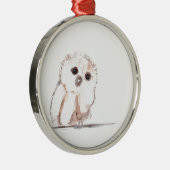 Baby-uilvogel Metalen Ornament (Rechts)