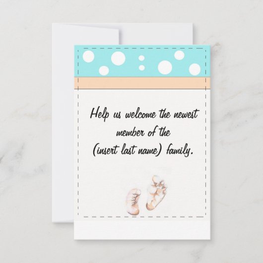 Baby Uitnodigen Kaart (Voorkant)