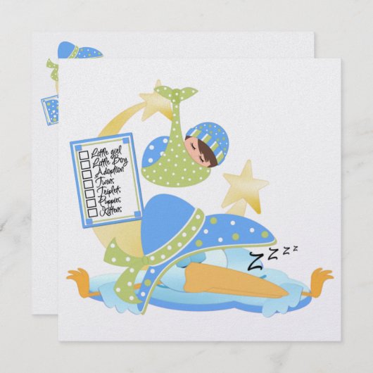 Baby Uitnodiging (Voorkant / Achterkant)