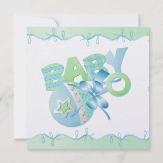 Baby uitnodiging 5.25" x 5.25" (Voorkant)