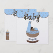 Baby Uitnodiging 5,25 x 5,25 inch (Voorkant / Achterkant)