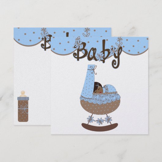 Baby Uitnodiging 5,25 x 5,25 inch (Voorkant / Achterkant)