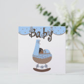 Baby Uitnodiging 5,25 x 5,25 inch (Staand voorkant)