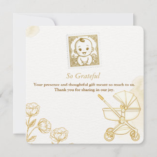 Baby Uitnodiging - Cute Stempel