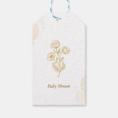 Baby Uitnodiging - Cute Stempel Cadeaulabel (Achterkant)