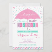 Baby Uitnodiging/Uitnodiging paraplu Kaart (Voorkant)