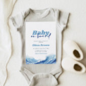 Baby Uitnodiging voor Baby shower aan boord, Surf 