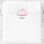 Baby Uitnodiging voor Favor Sticker - Baby Girl Wh (Tas)