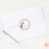 Baby Uitnodiging voor Favor Sticker - Roze (Envelop)