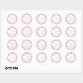 Baby Uitnodiging voor Favor Sticker - Roze (Vel)