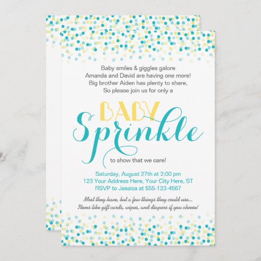 Baby Uitnodiging voor springen ・ Ontwerp van Confe (Voorkant / Achterkant)