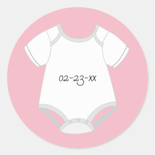 Baby-uitvalstickers met vervaldatum ronde sticker