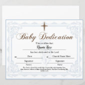 Baby-uitwijzingscertificaat Blue Boy (Voorkant / Achterkant)