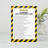 Baby Under Construction Spel - Bewerkbare Naam, 5x Kaart (Staand voorkant)