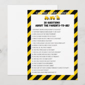 Baby Under Construction Spel - Bewerkbare Naam, 5x Kaart (Voorkant / Achterkant)