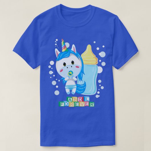 BABY UNICORN ABDL FOREVER ageplay T-shirt (Design voorkant)