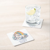 Baby Unicorn Boy Baby shower Kartonnen Onderzetters (Insitu)