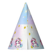 Baby Unicorn cardboard party hats Feesthoedjes (Achterkant)