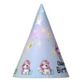 Baby Unicorn cardboard party hats Feesthoedjes (Links)