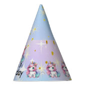 Baby Unicorn cardboard party hats Feesthoedjes (Rechts)