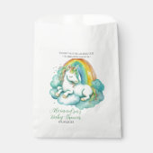 Baby Unicorn Dank u Genderneutraal Baby shower Bedankzakje (Voorkant)