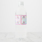 Baby Unicorn Drink Label Waterfles Etiket (Achterkant)