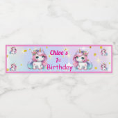 Baby Unicorn Drink Label Waterfles Etiket (Enkel label)