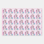 Baby Unicorn gift wrapping paper! Inpakpapier Vel (Voorkant 3)