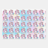 Baby Unicorn gift wrapping paper! Inpakpapier Vel (Voorkant)