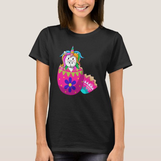 Baby Unicorn Hatching from Easter Easter Day T-shirt (Voorkant)