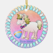Baby Unicorn Keramisch Ornament (Voorkant)