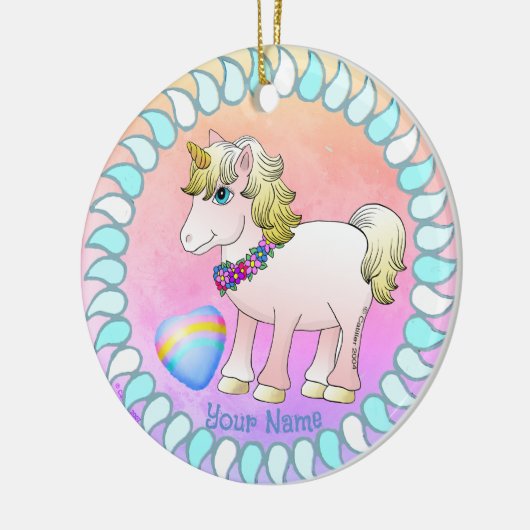 Baby Unicorn Keramisch Ornament (Links)