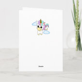 Baby Unicorn Magical Birthday Kaart (Achterkant)
