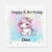 Baby Unicorn Paper Napkins. Servet (Voorkant)