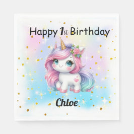 Baby Unicorn Paper Napkins. Servet