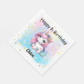Baby Unicorn Paper Napkins. Servet (Hoek)