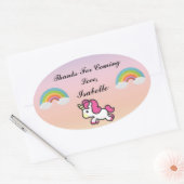 Baby Unicorn Party Dank u Sticker (Envelop)